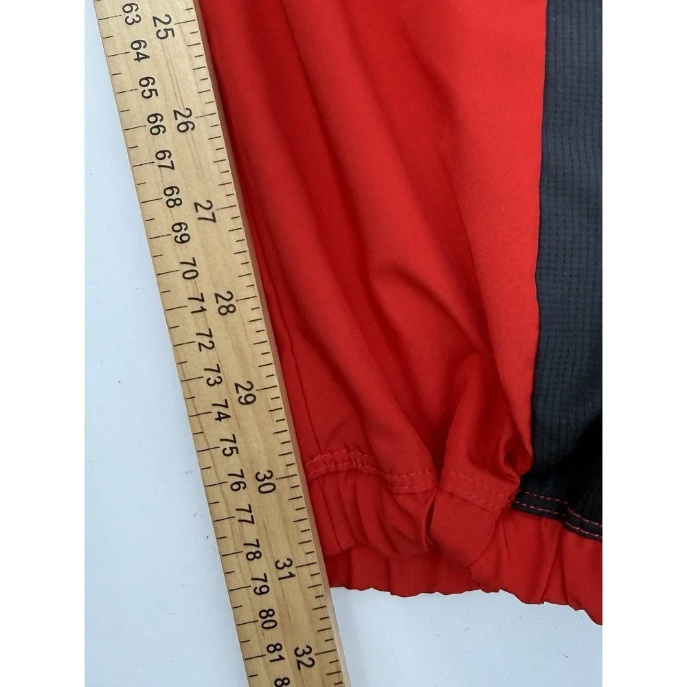 Nike Track Pants Men's Medium Red Black White Jogger Athletic Lined Swoosh